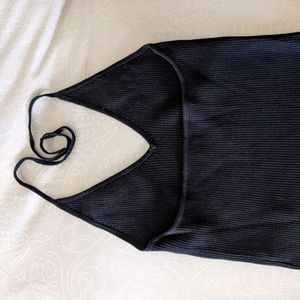 Ralph Lauren black knit halter top